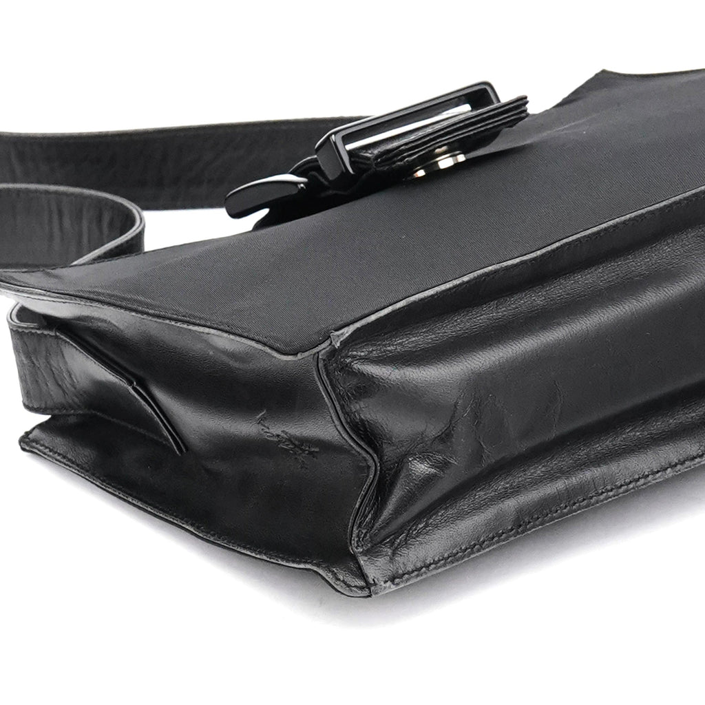 Black Tessuto Nappa Buckle Shoulder Bag