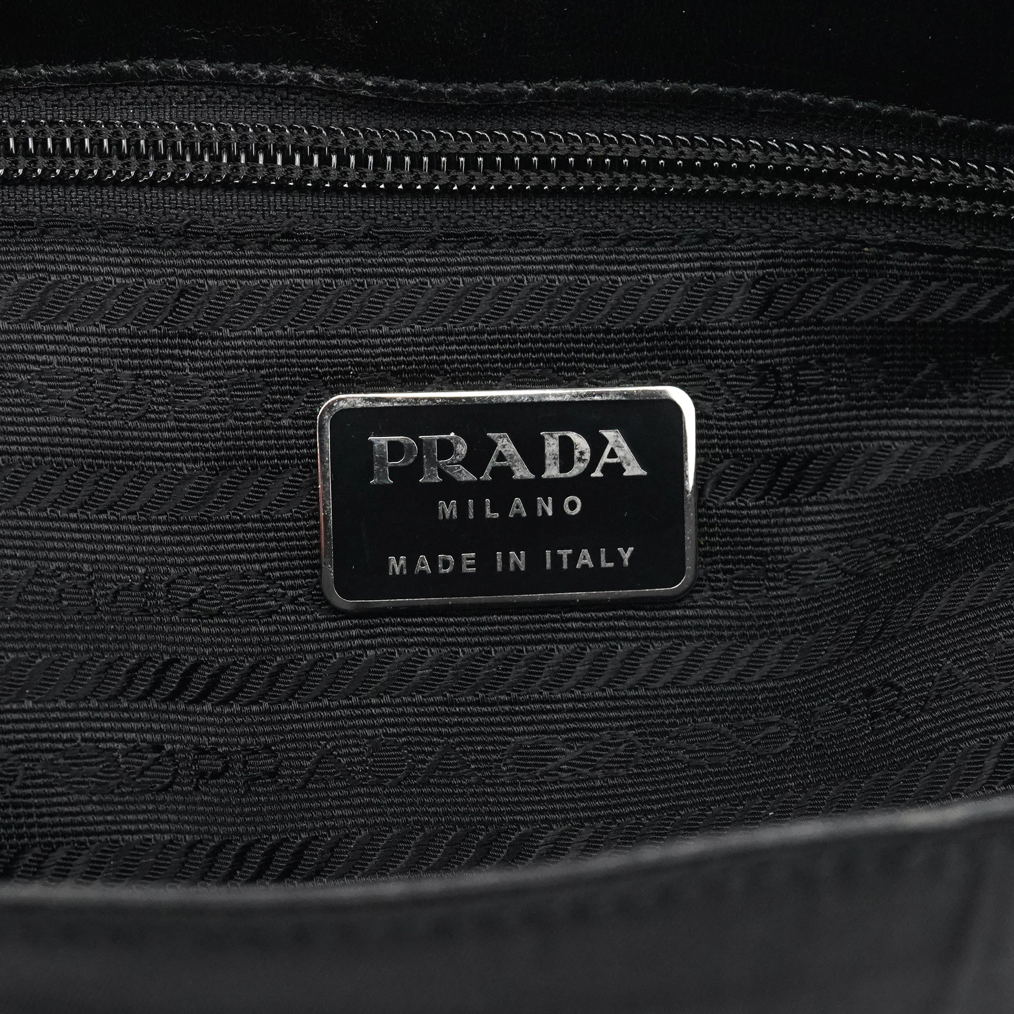 Black Tessuto Nappa Buckle Shoulder Bag