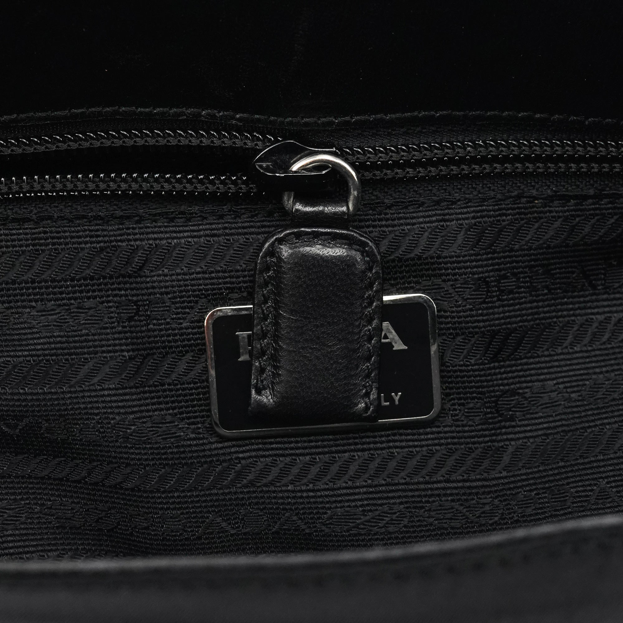 Black Tessuto Nappa Buckle Shoulder Bag