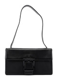 Black Tessuto Nappa Buckle Shoulder Bag