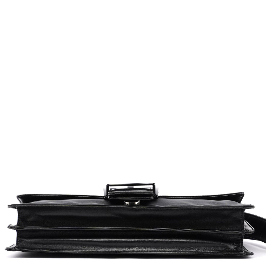 Black Tessuto Nappa Buckle Shoulder Bag