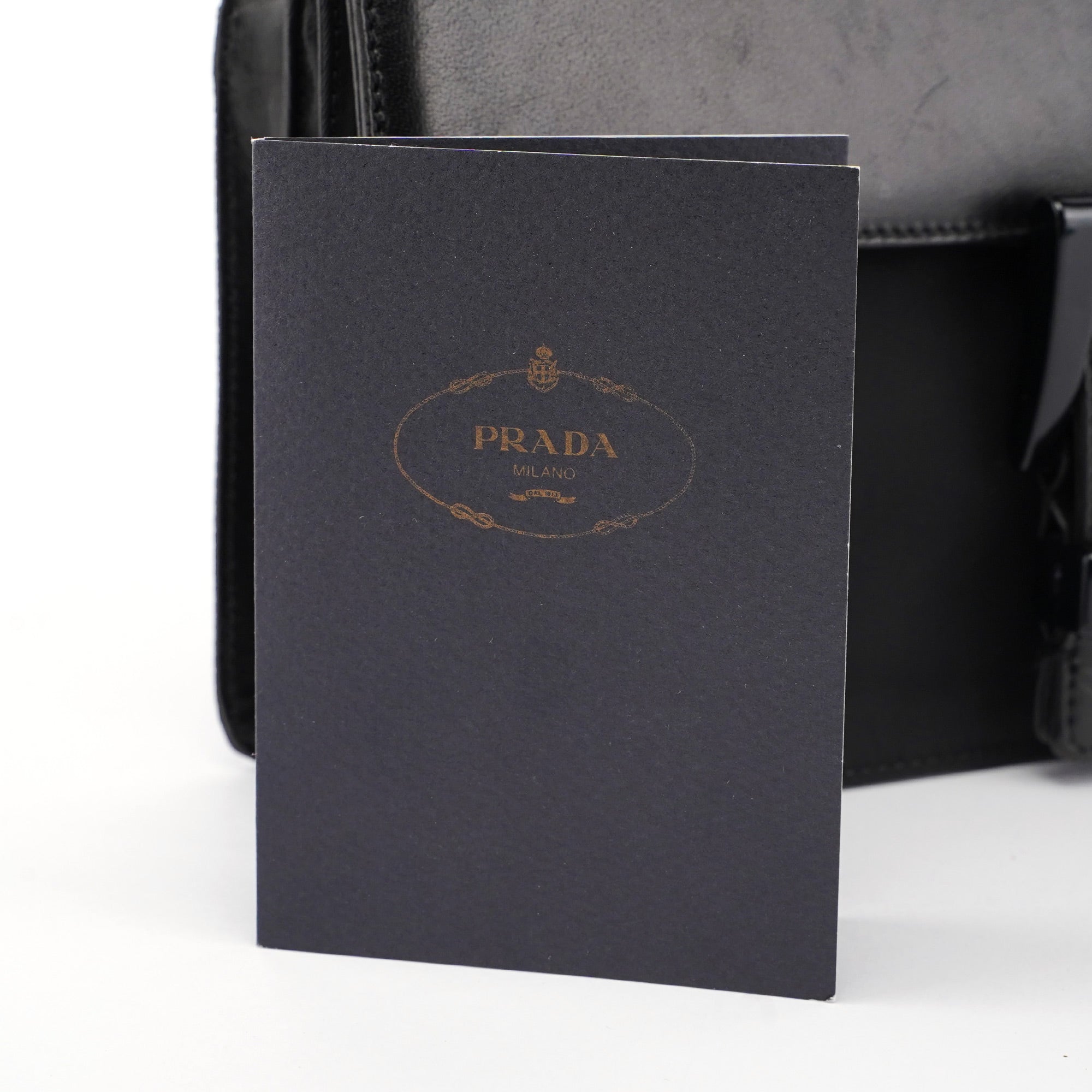 Black Tessuto Nappa Buckle Shoulder Bag