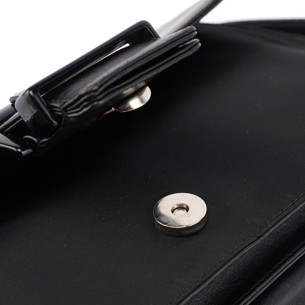 Black Tessuto Nappa Buckle Shoulder Bag