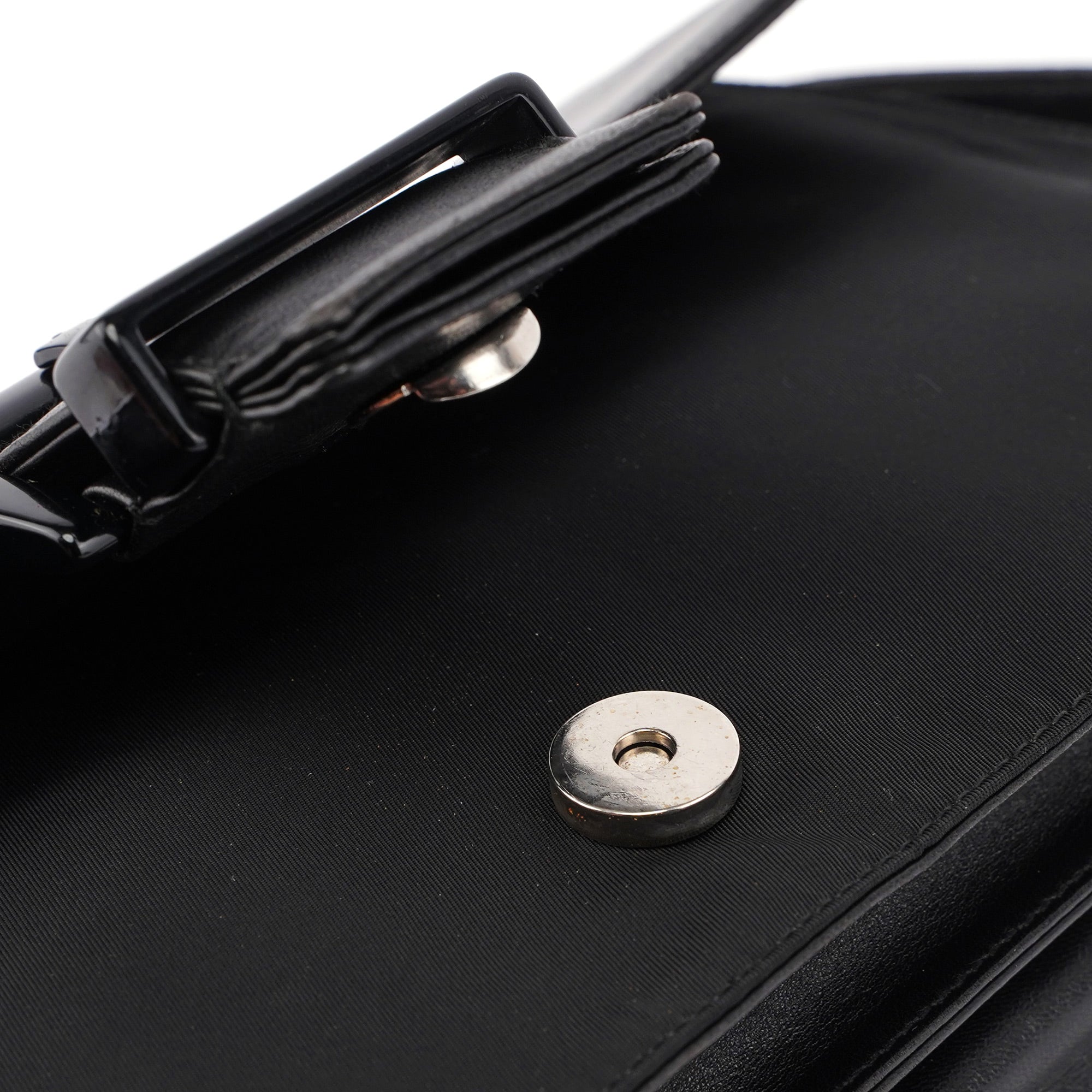 Black Tessuto Nappa Buckle Shoulder Bag