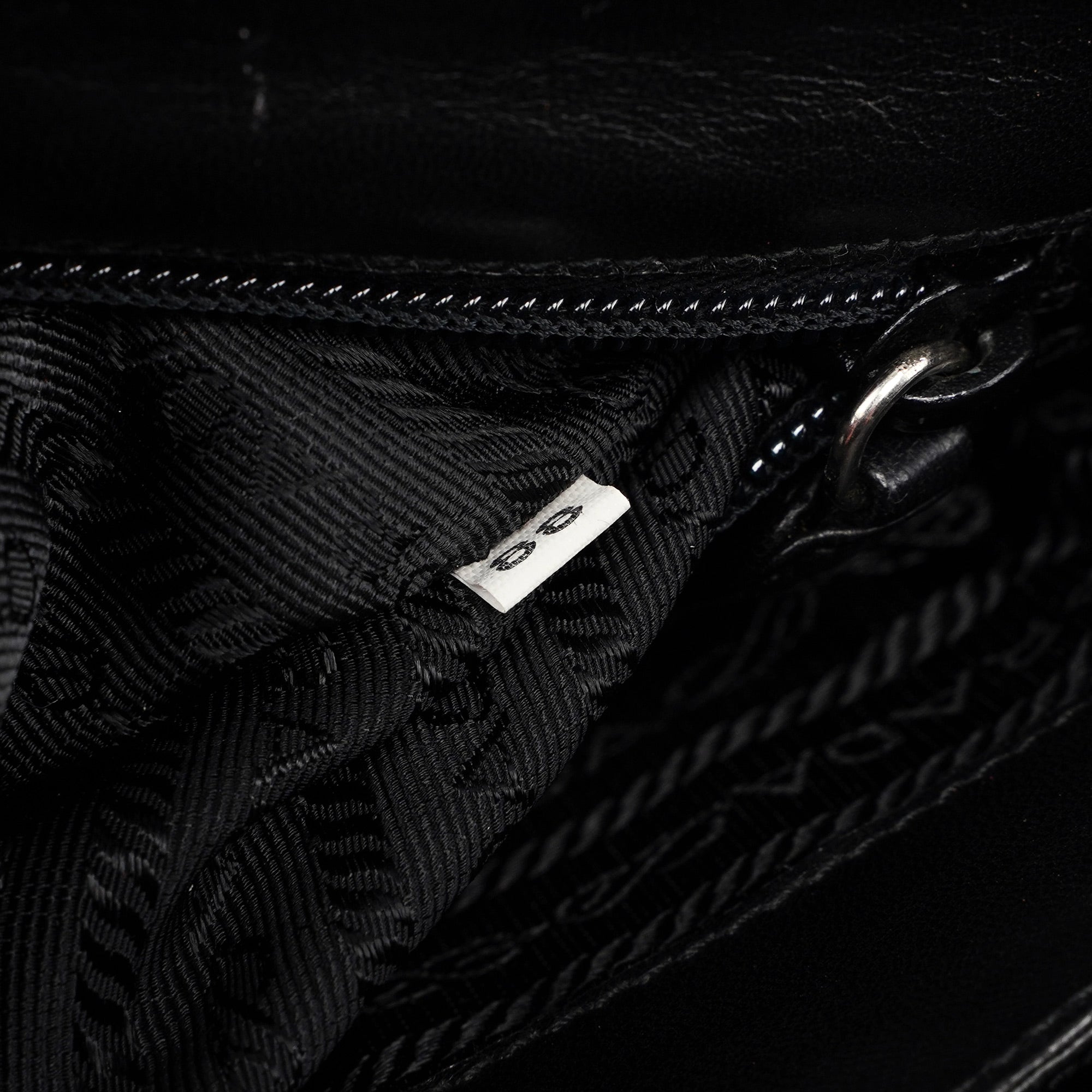 Black Tessuto Nappa Buckle Shoulder Bag