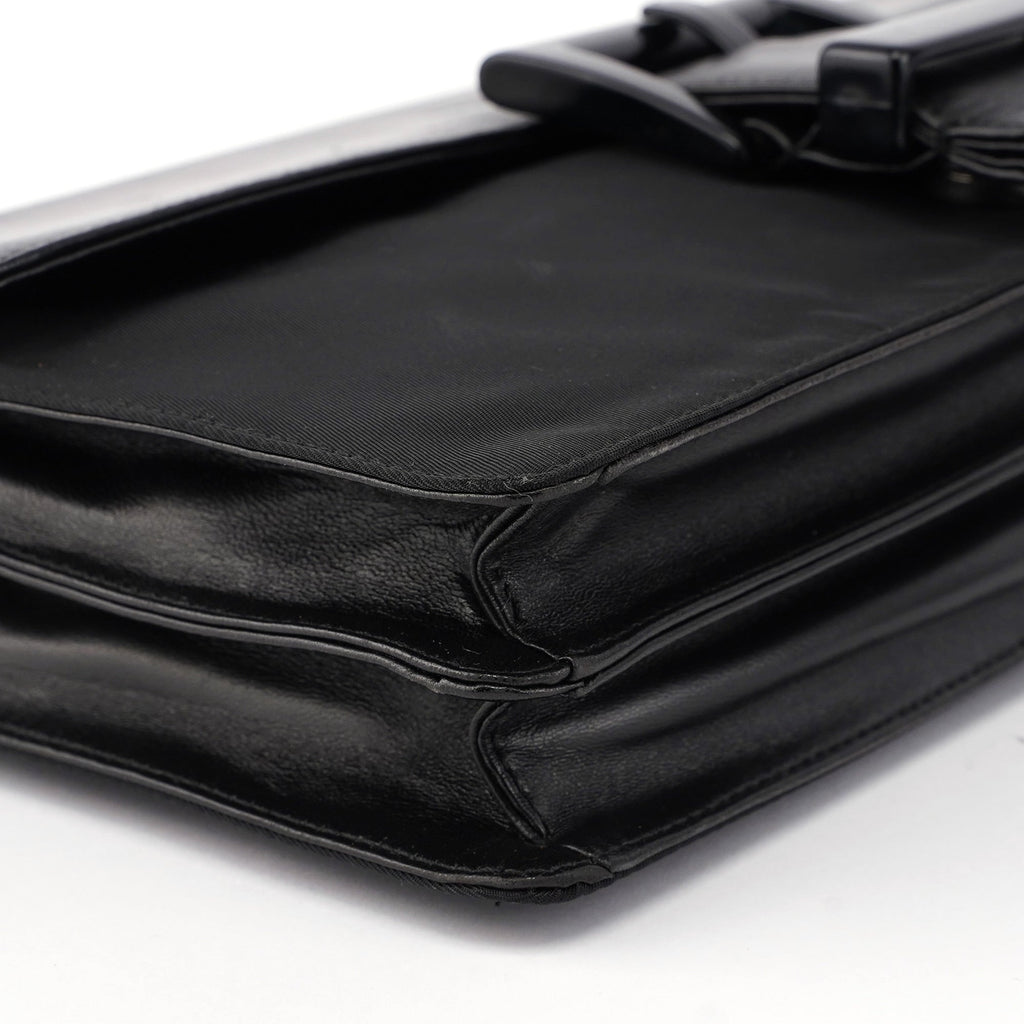 Black Tessuto Nappa Buckle Shoulder Bag