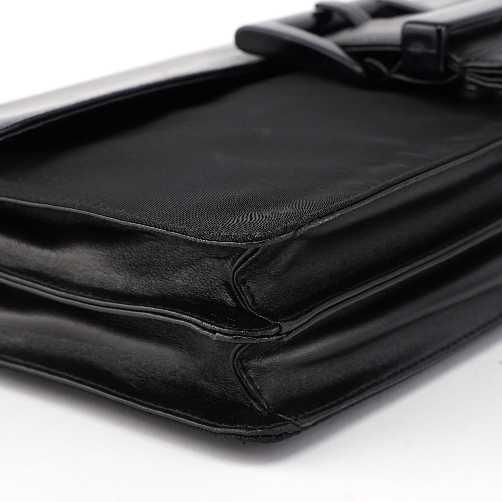 Black Tessuto Nappa Buckle Shoulder Bag
