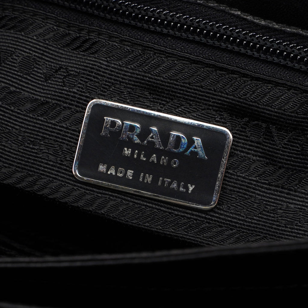 Black Tessuto Nappa Buckle Shoulder Bag