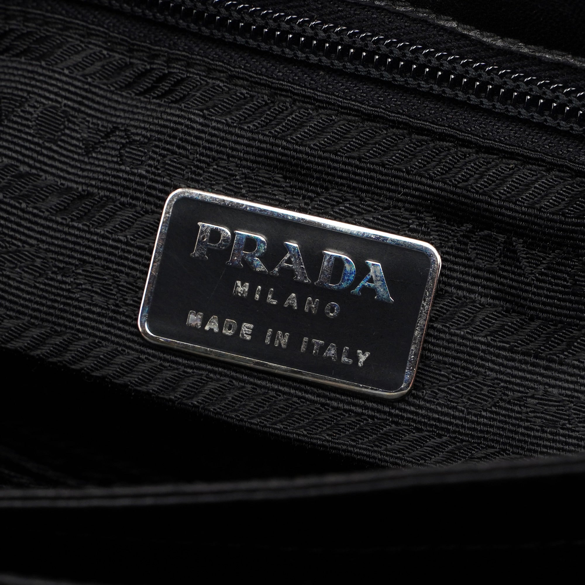 Black Tessuto Nappa Buckle Shoulder Bag