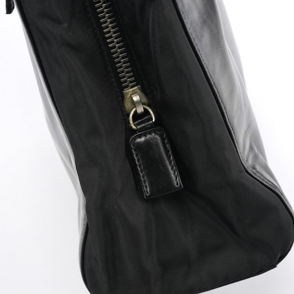 Black Tessuto Nappa Leather Tote Bag