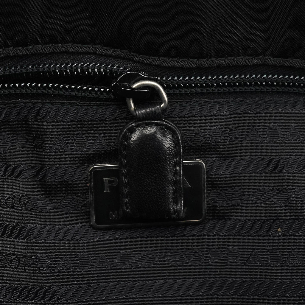 Black Tessuto Nappa Leather Tote Bag
