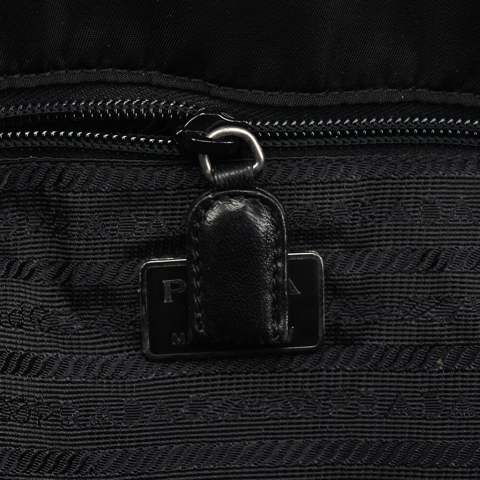 Black Tessuto Nappa Leather Tote Bag