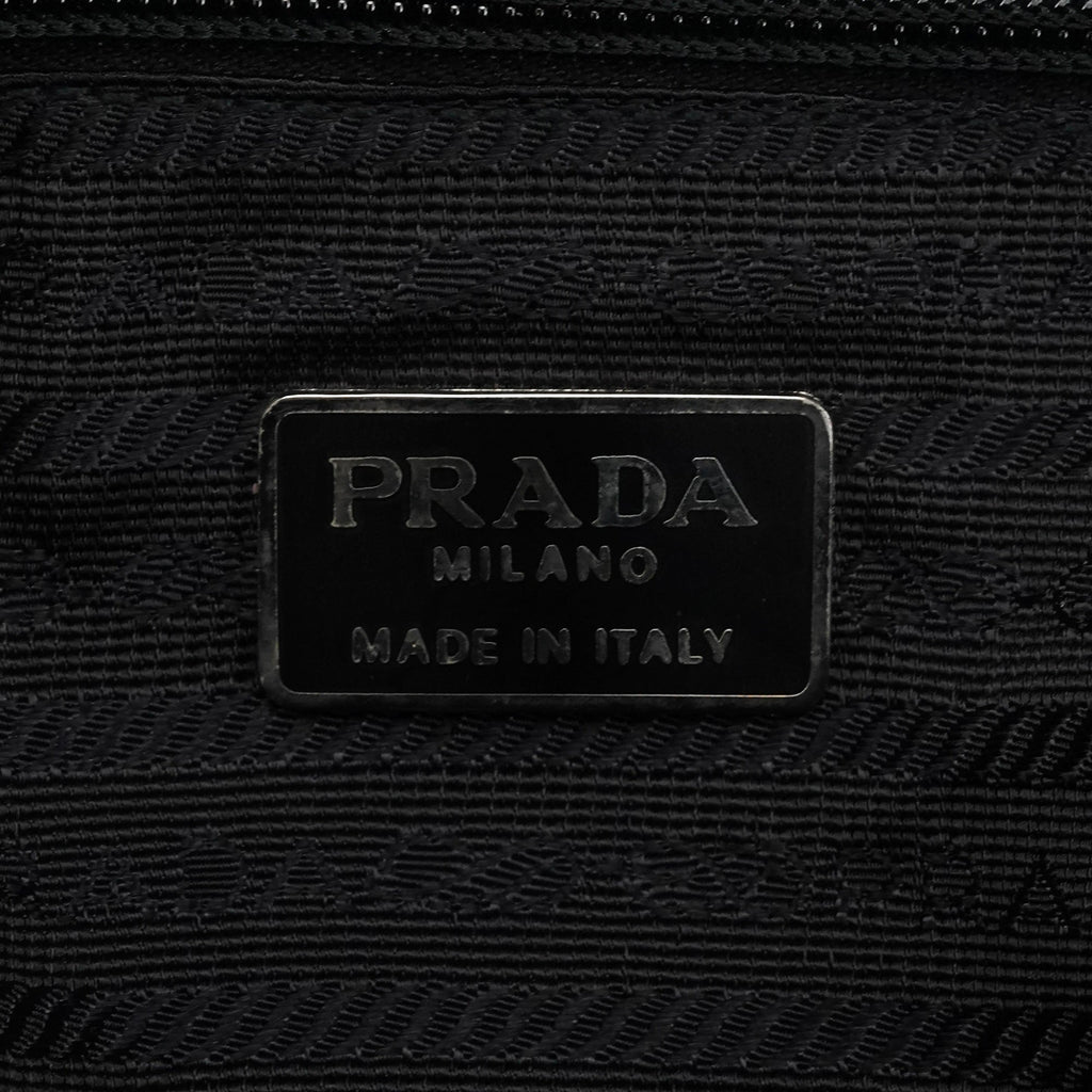 Black Tessuto Nappa Leather Tote Bag