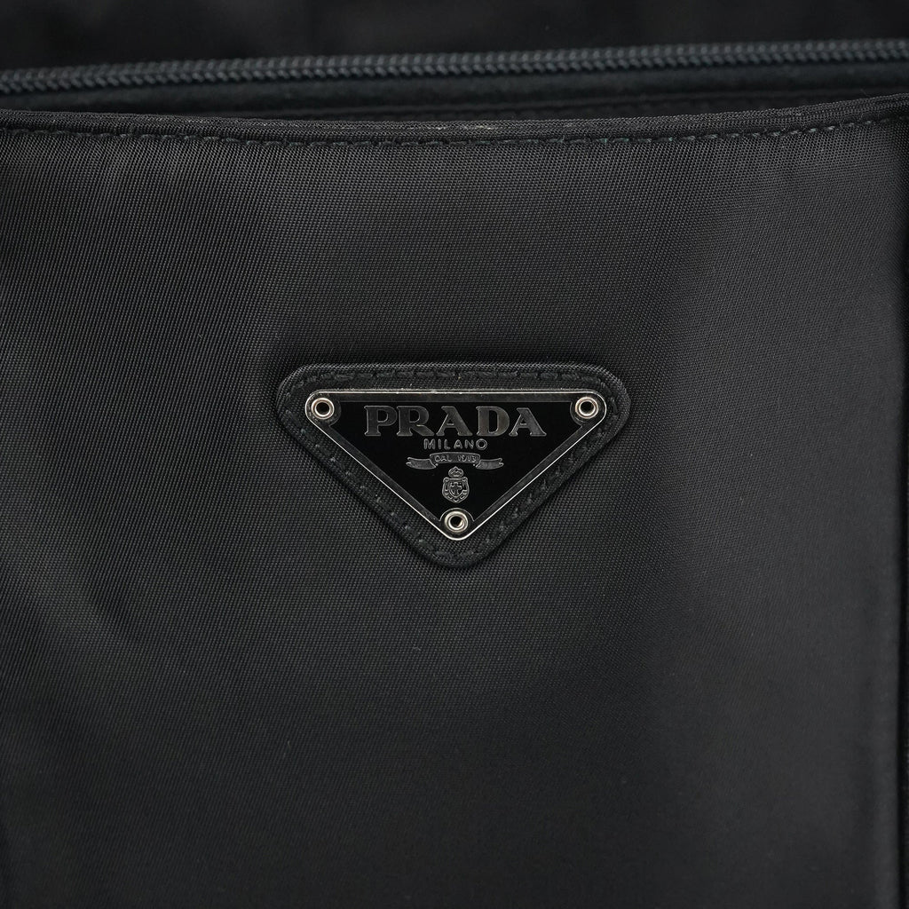 1995 Black Tessuto Nappa Nylon Tote Bag