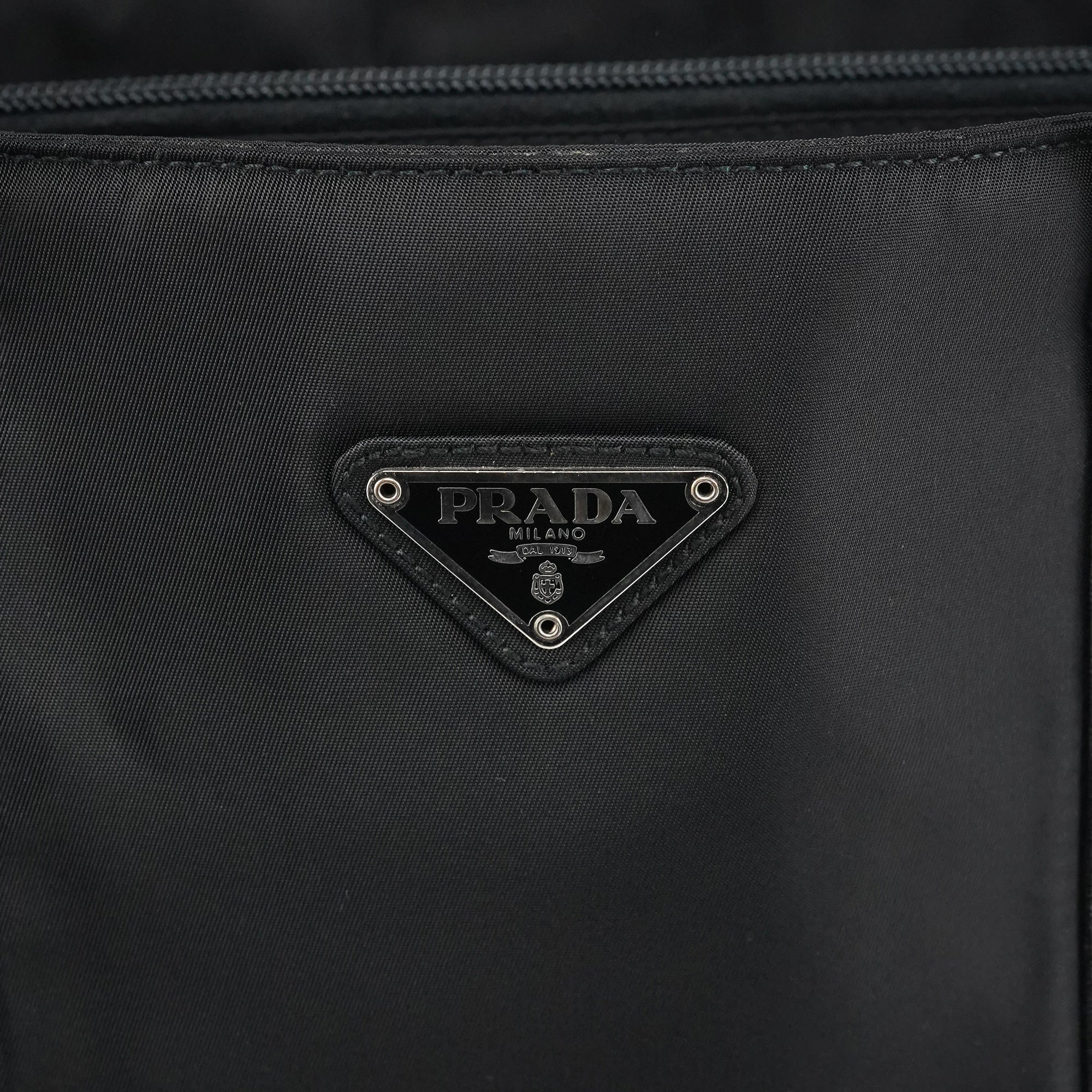 1995 Black Tessuto Nappa Nylon Tote Bag