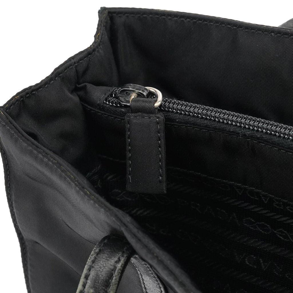 1995 Black Tessuto Nappa Nylon Tote Bag