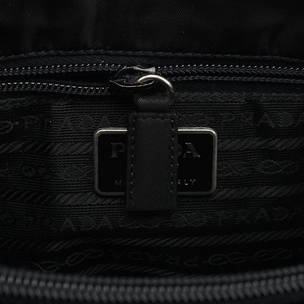 1995 Black Tessuto Nappa Nylon Tote Bag