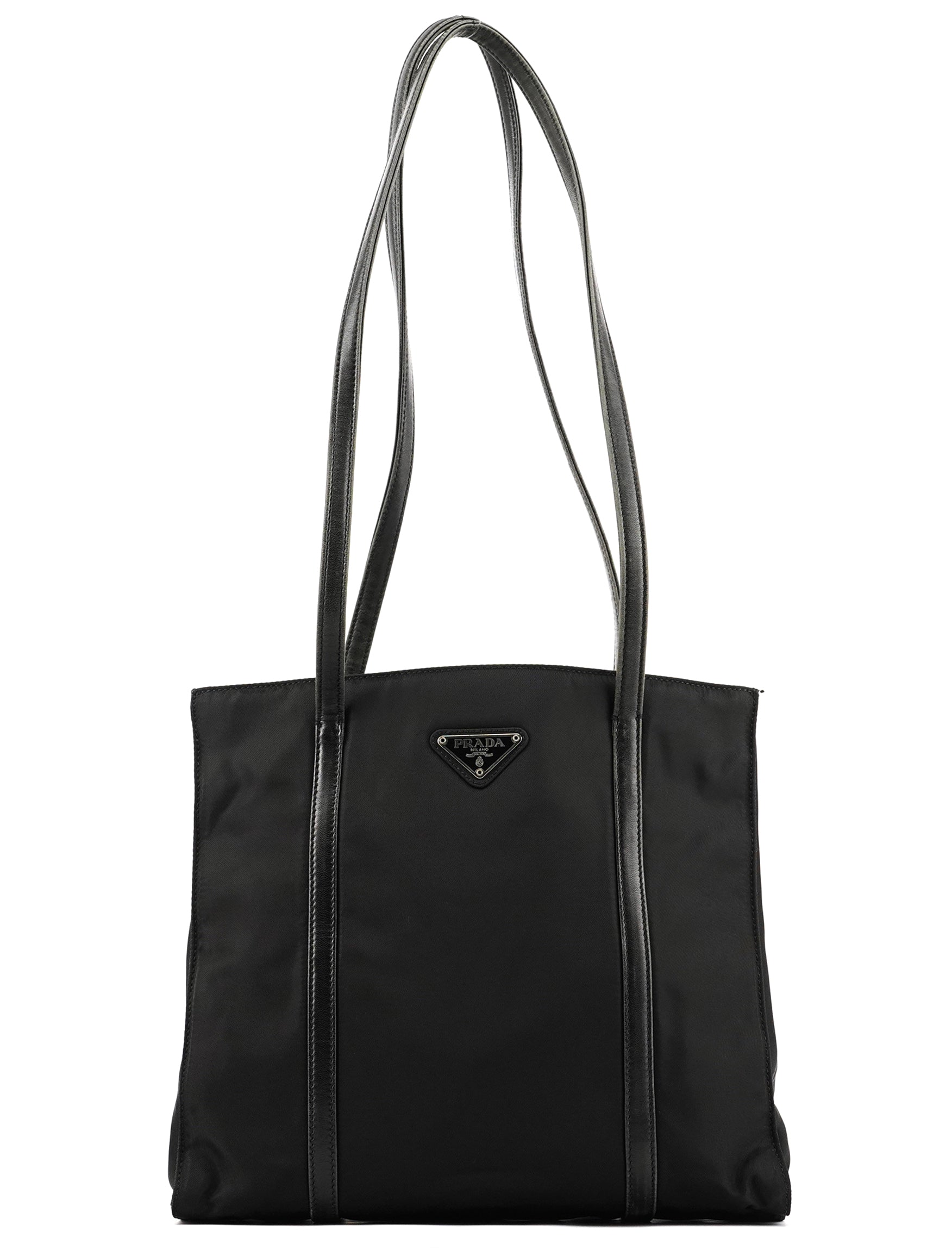 1995 Black Tessuto Nappa Nylon Tote Bag