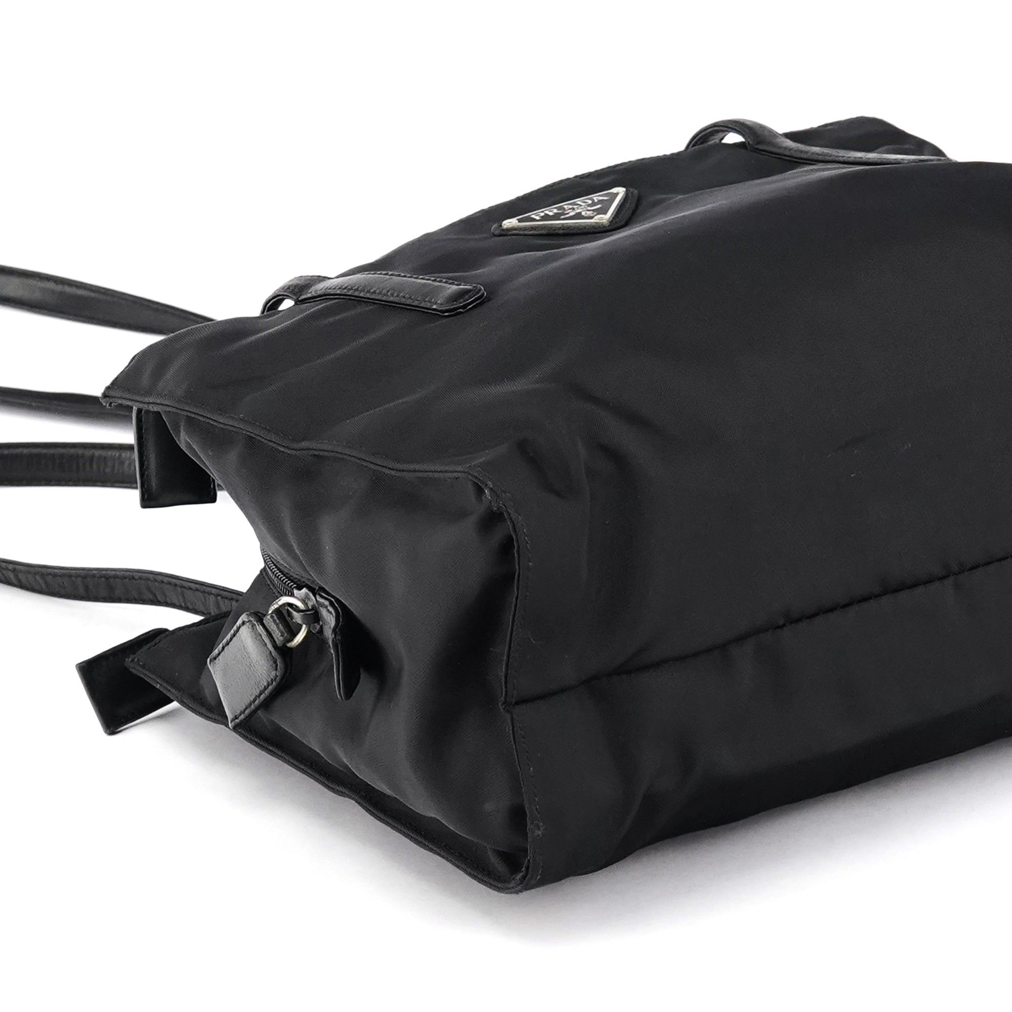 Black Tessuto Nappa Nylon Tote Bag