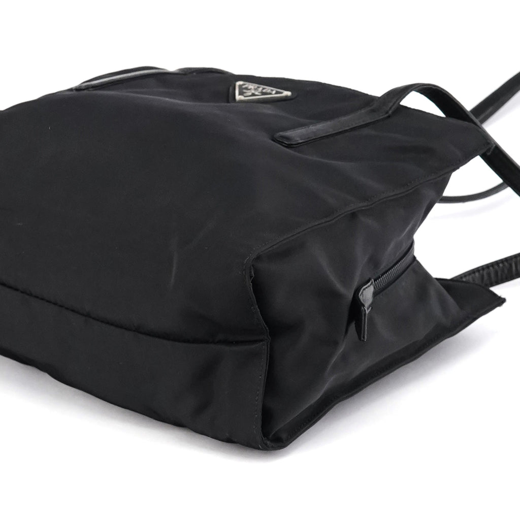 Black Tessuto Nappa Nylon Tote Bag