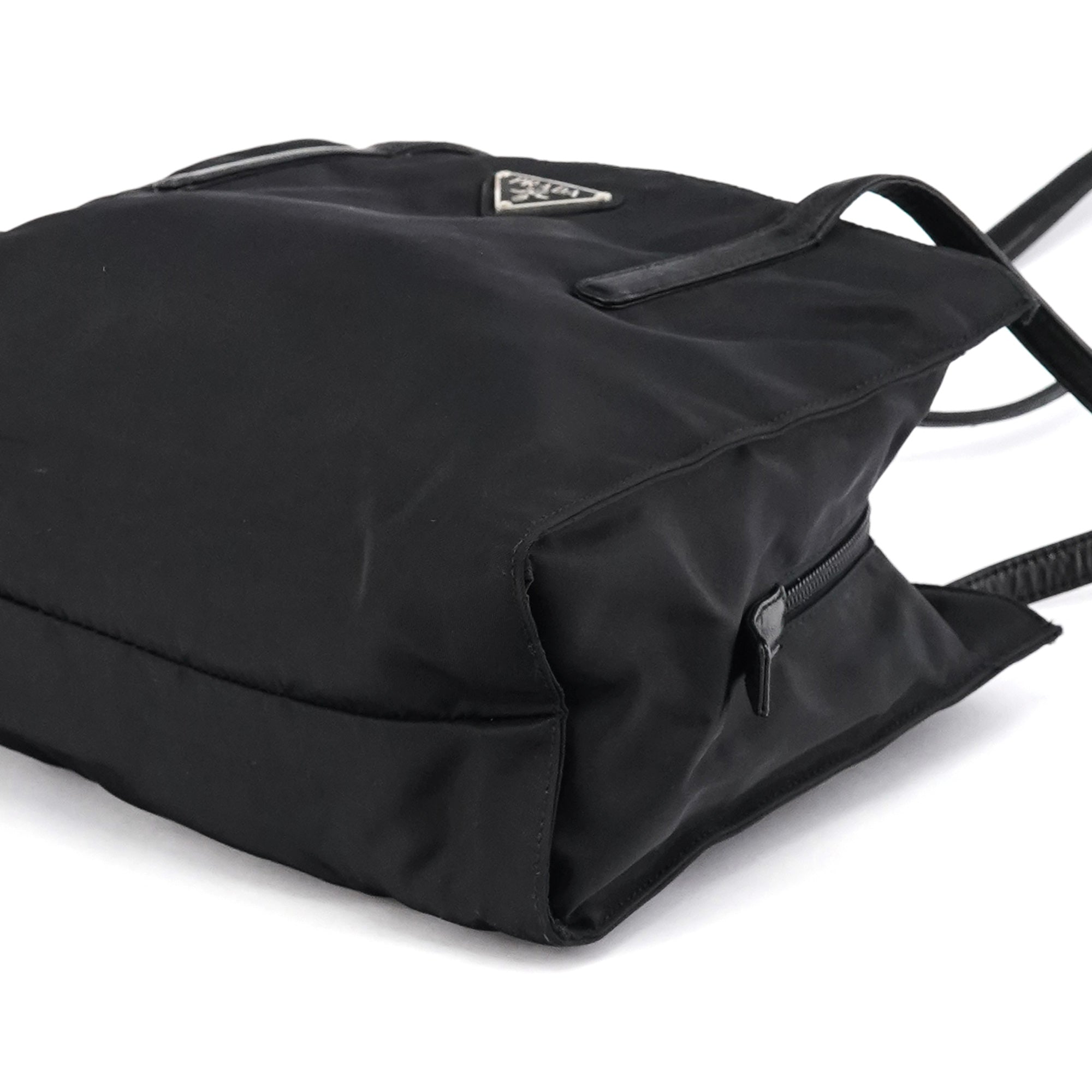 Black Tessuto Nappa Nylon Tote Bag