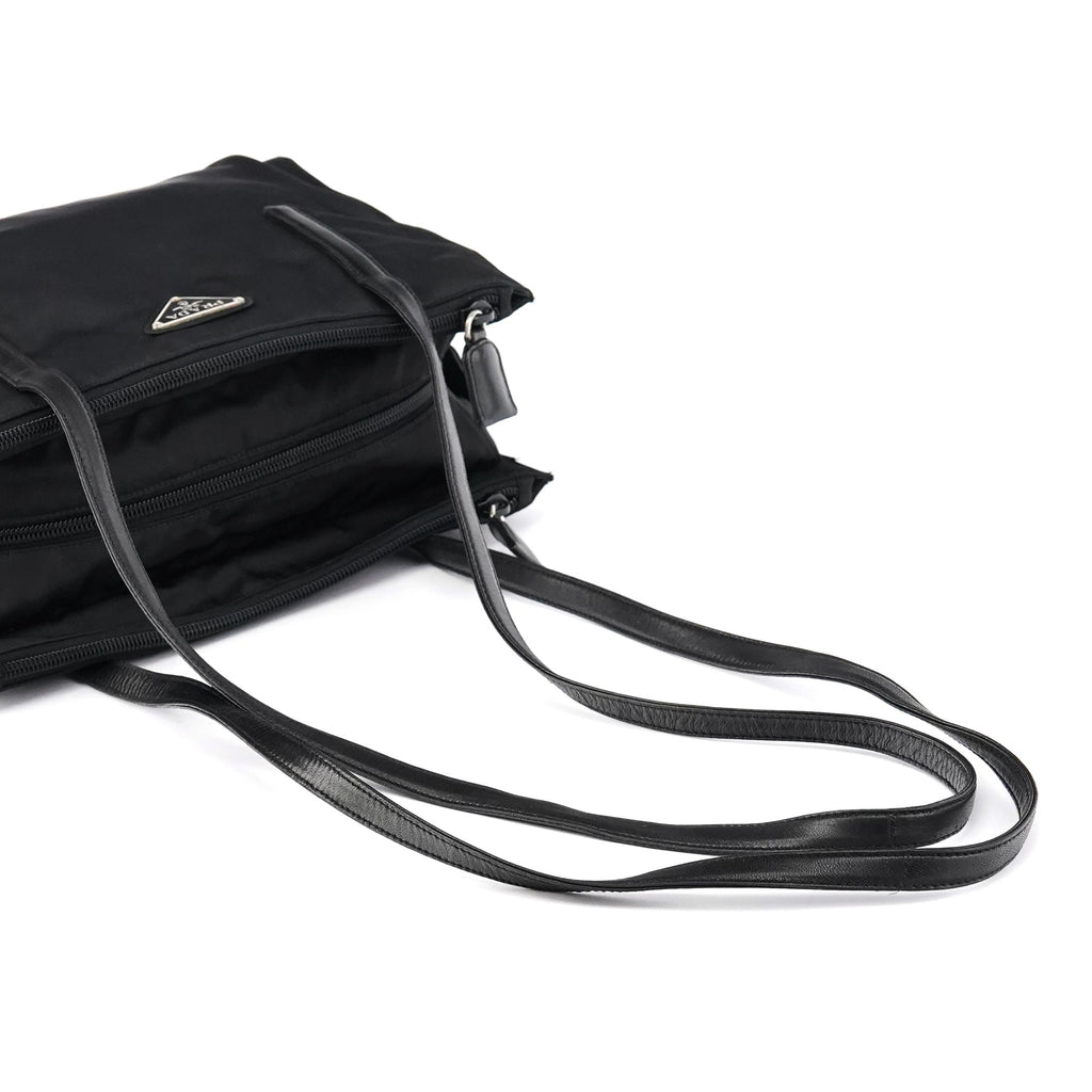Black Tessuto Nappa Nylon Tote Bag