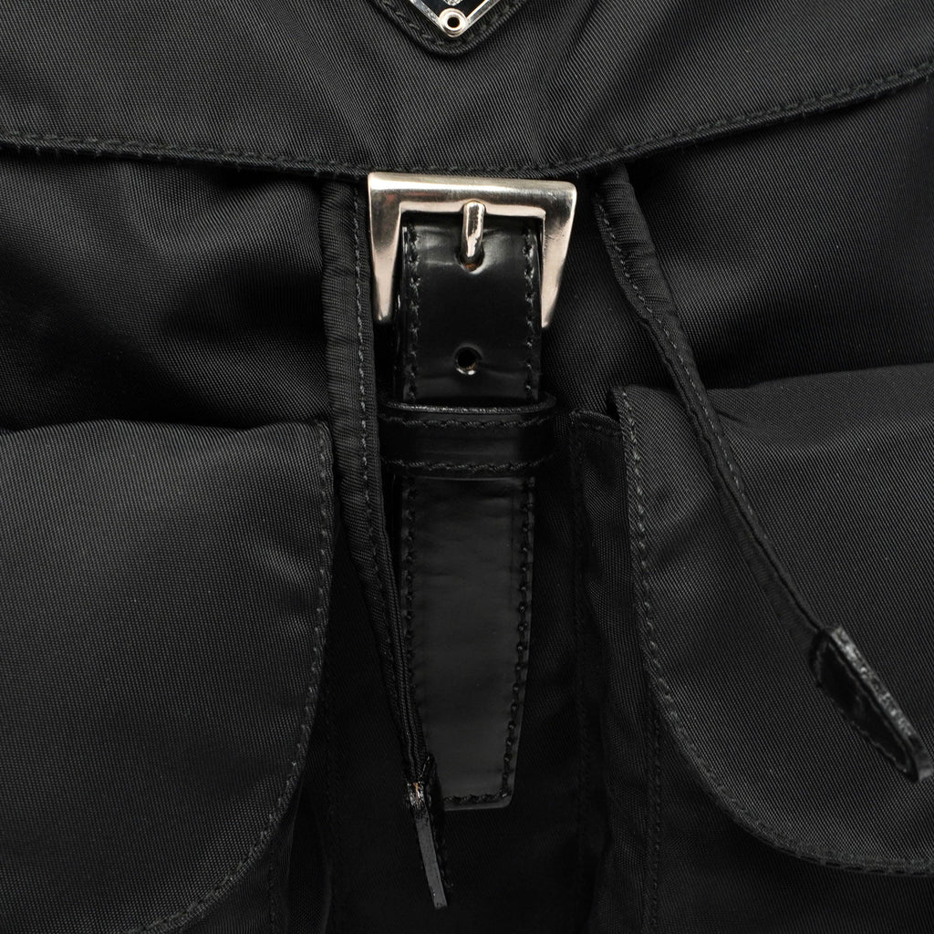 Black Tessuto Nylon Backpack