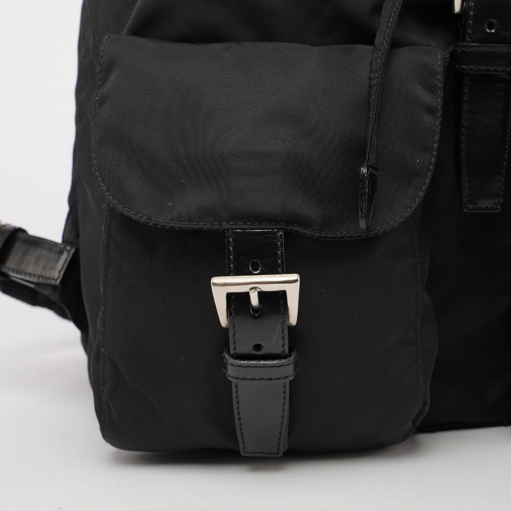 Black Tessuto Nylon Backpack