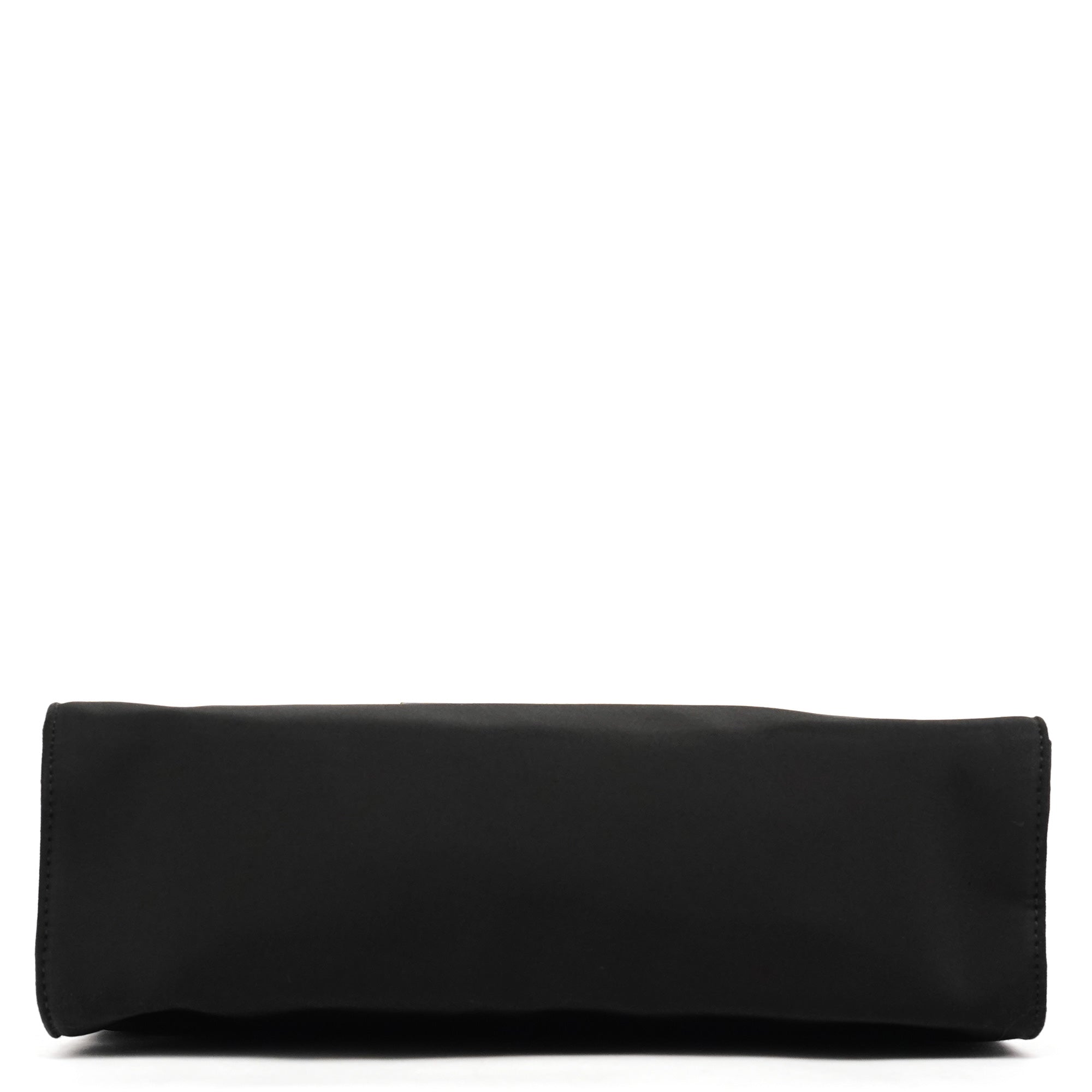 Black Tessuto Nylon Buckle Top Handle Bag