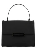 Black Tessuto Nylon Buckle Top Handle Bag