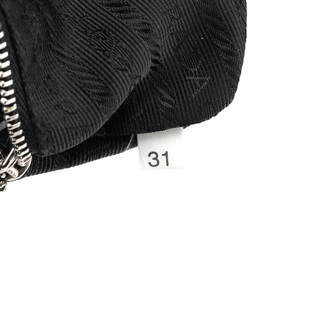Black Tessuto Nylon Hobo Shoulder Bag