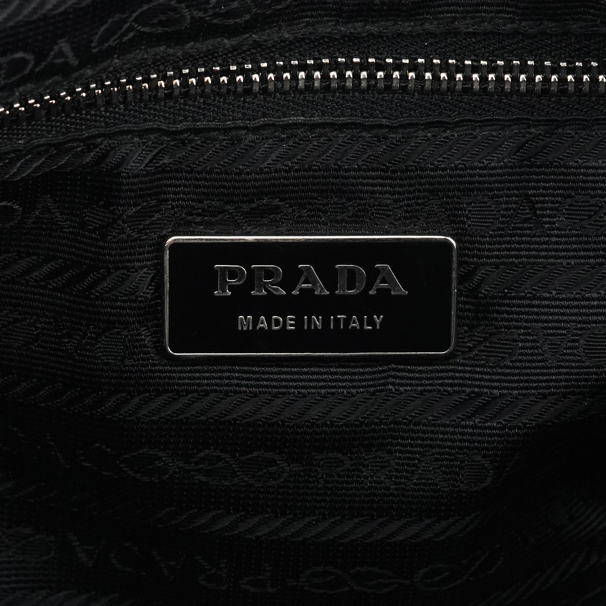 Black Tessuto Nylon Hobo Shoulder Bag