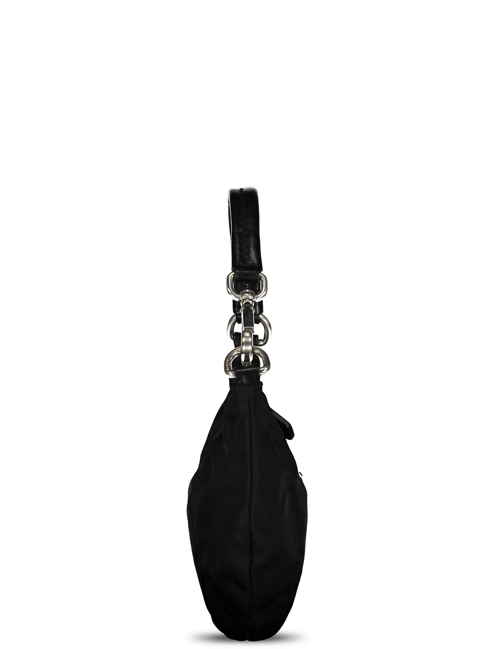 Black Tessuto Nylon Mini Hobo