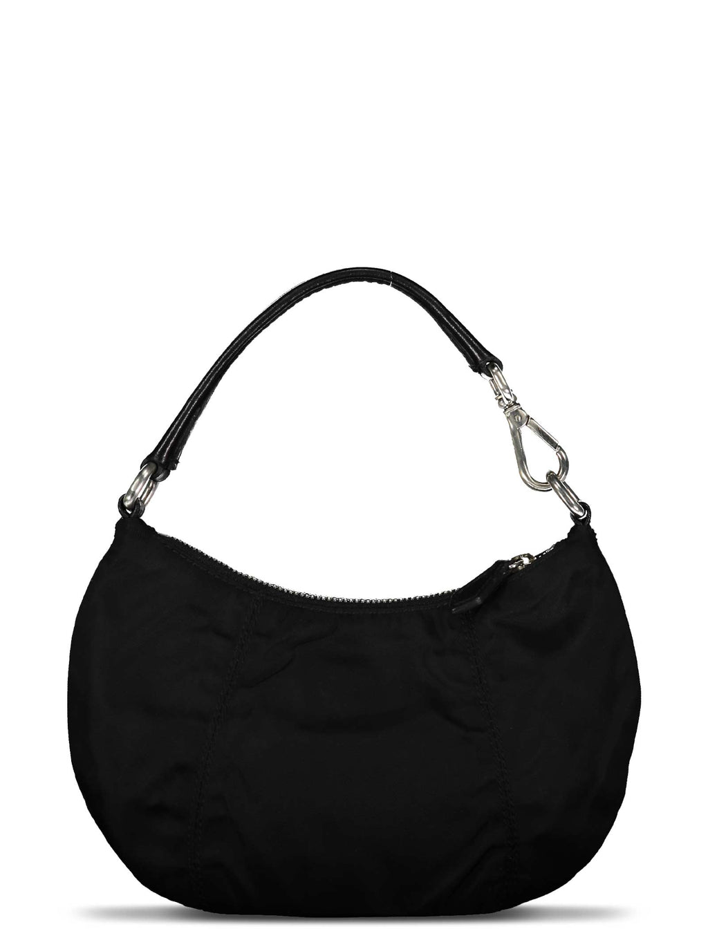 Black Tessuto Nylon Mini Hobo