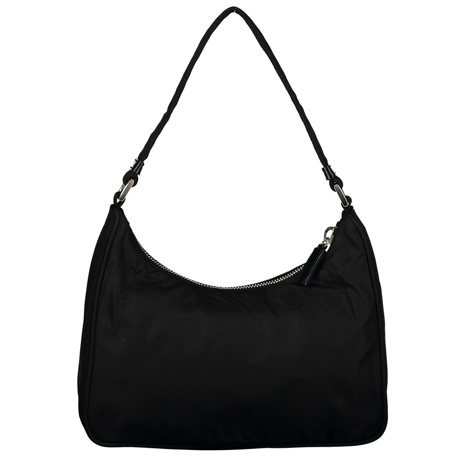 Black Tessuto Nylon Mini Hobo