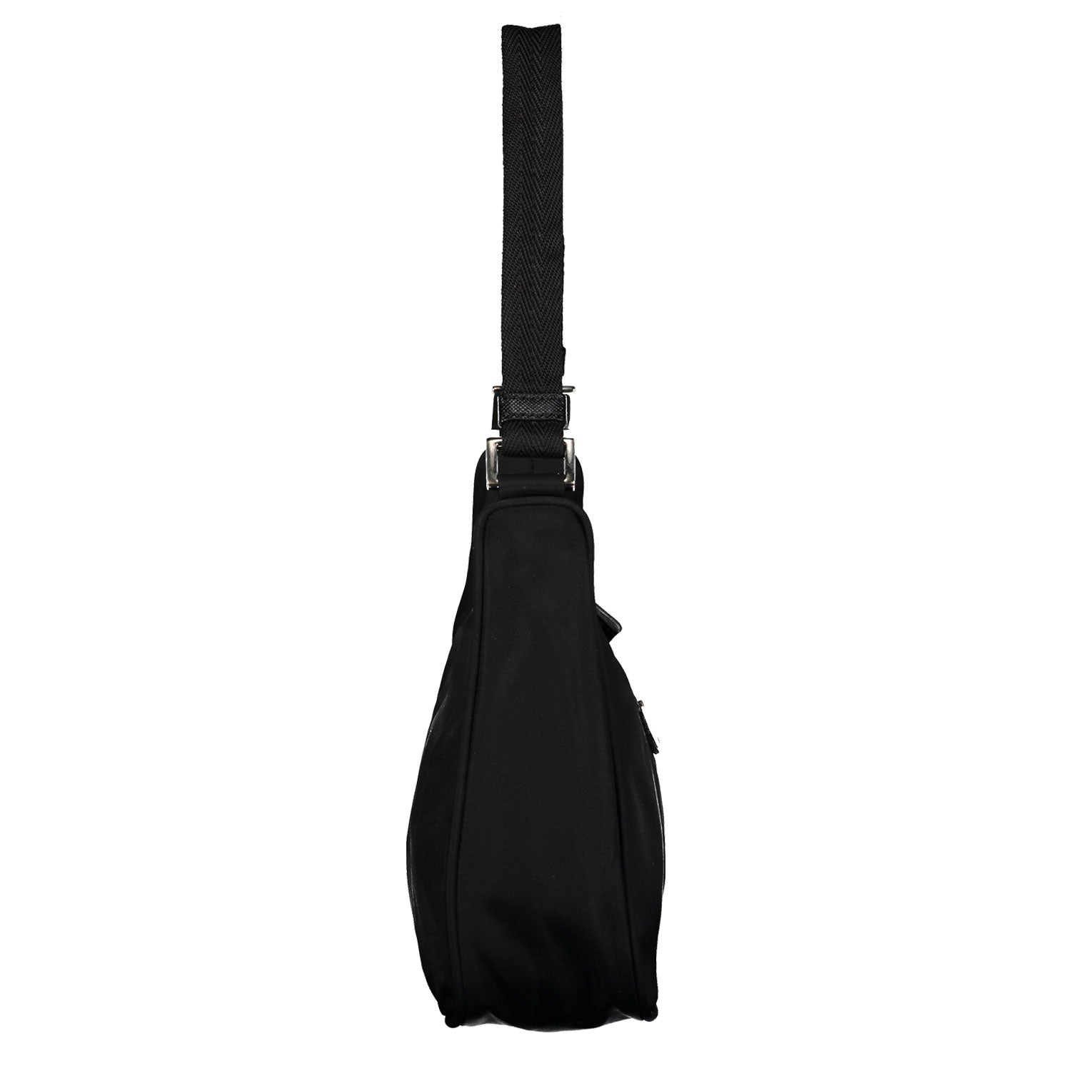 Black Tessuto Nylon Mini Hobo