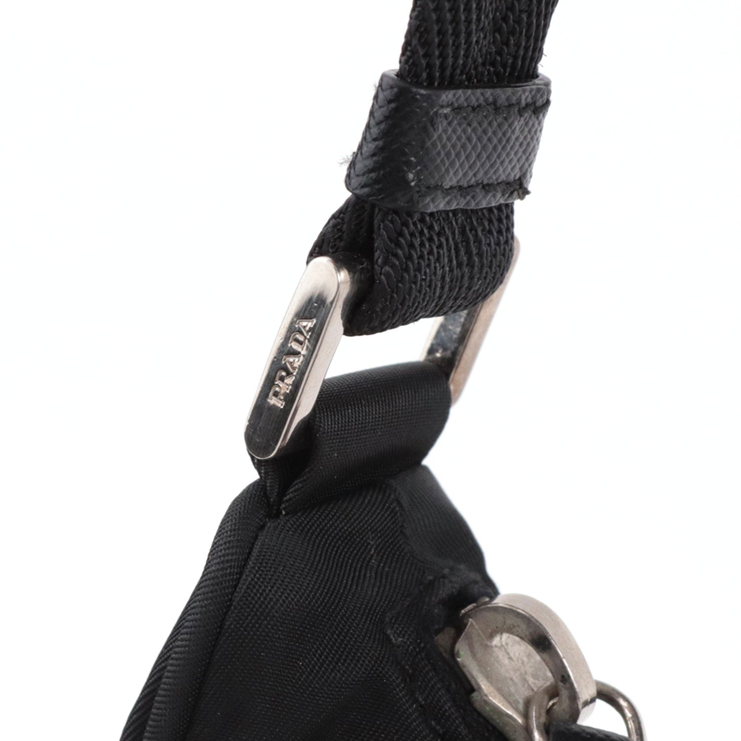 Black Tessuto Nylon Mini Hobo