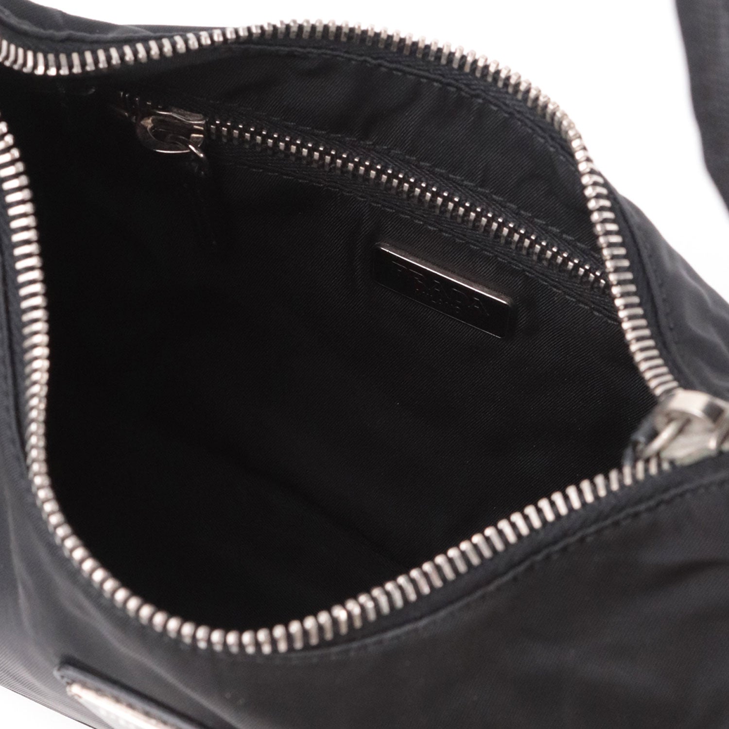 Black Tessuto Nylon Mini Hobo