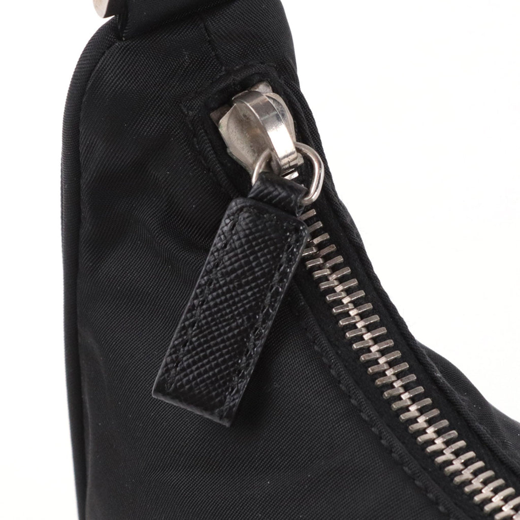 Black Tessuto Nylon Mini Hobo