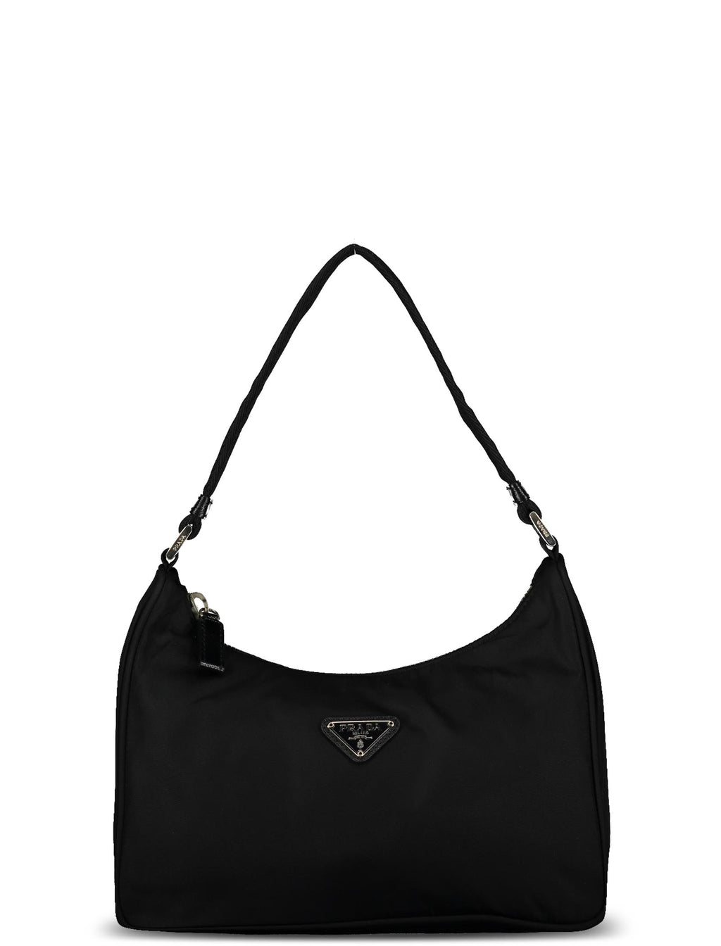 Black Tessuto Nylon Mini Hobo