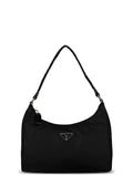 Black Tessuto Nylon Mini Hobo