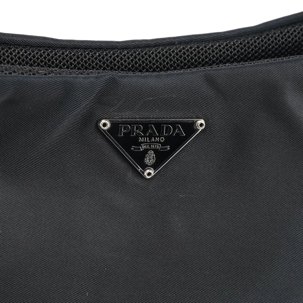 Black Tessuto Nylon Mini Shoulder Bag