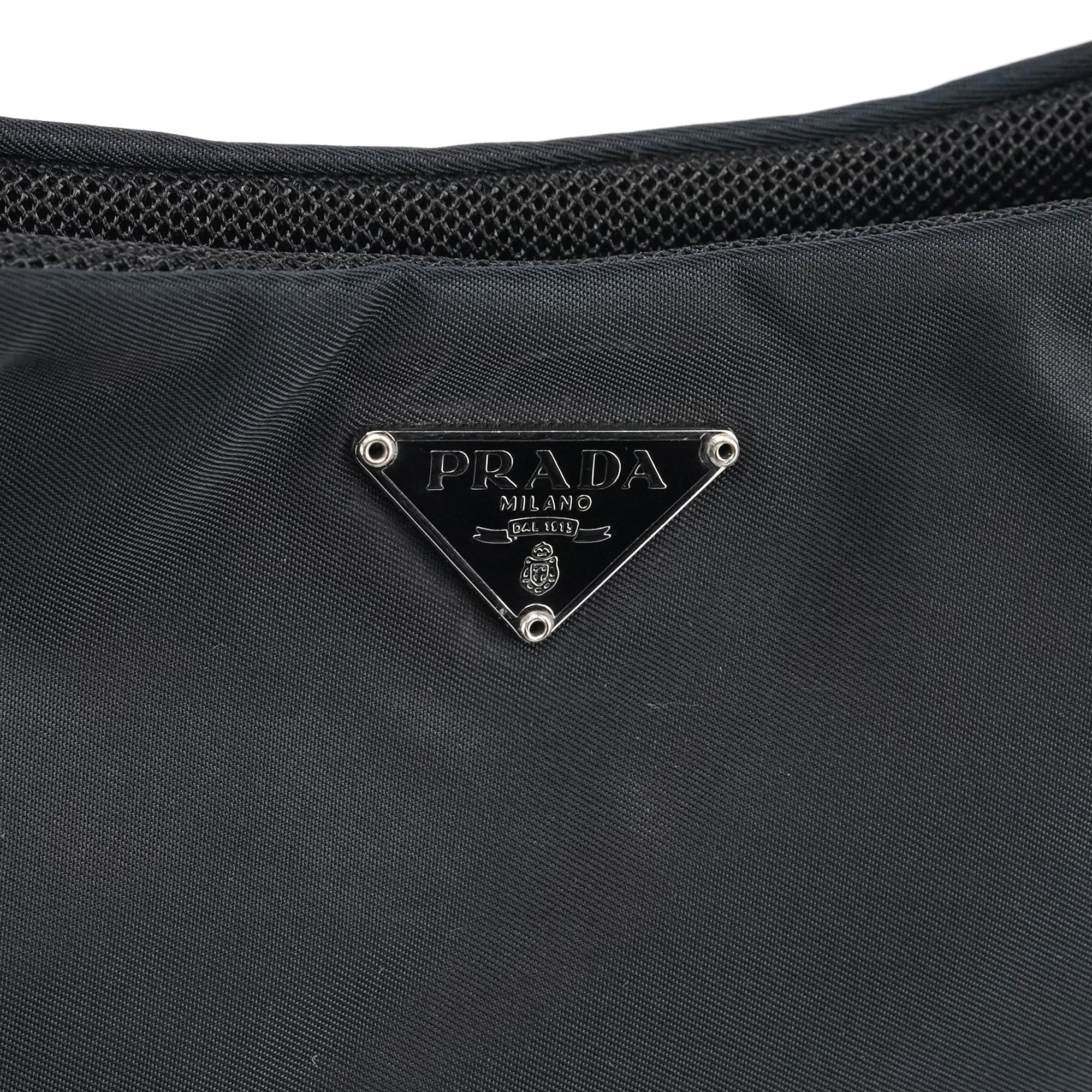 Black Tessuto Nylon Mini Shoulder Bag