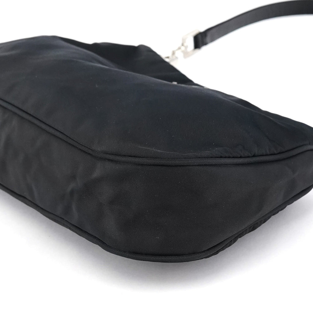 Black Tessuto Nylon Mini Shoulder Bag