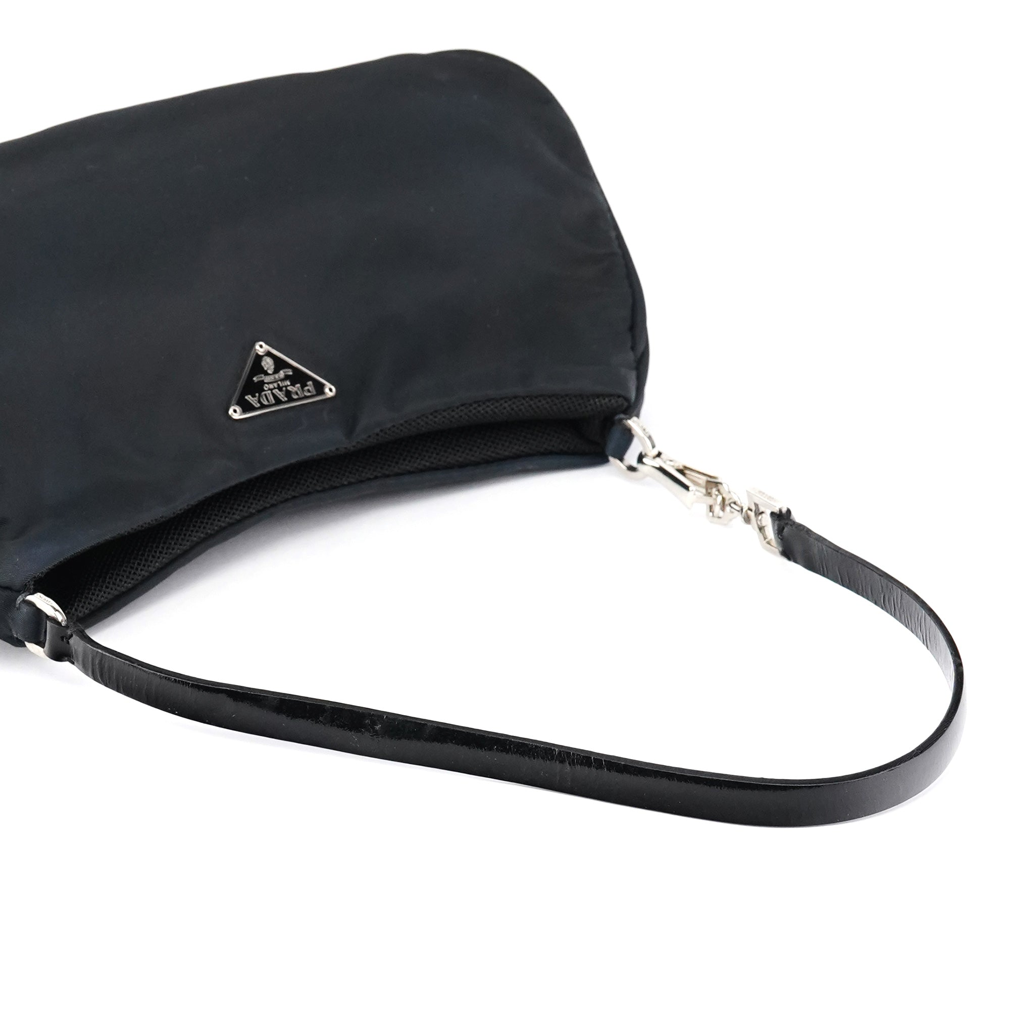 Black Tessuto Nylon Mini Shoulder Bag