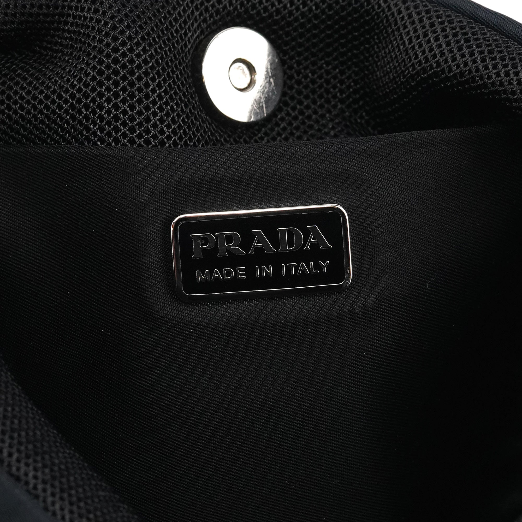 Black Tessuto Nylon Mini Shoulder Bag