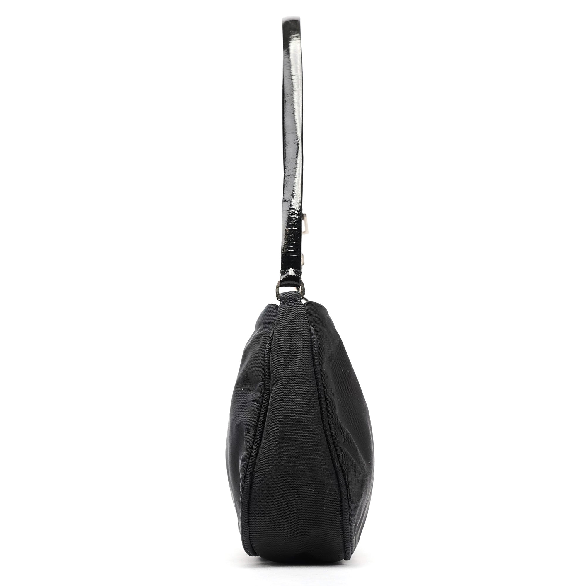Black Tessuto Nylon Mini Shoulder Bag