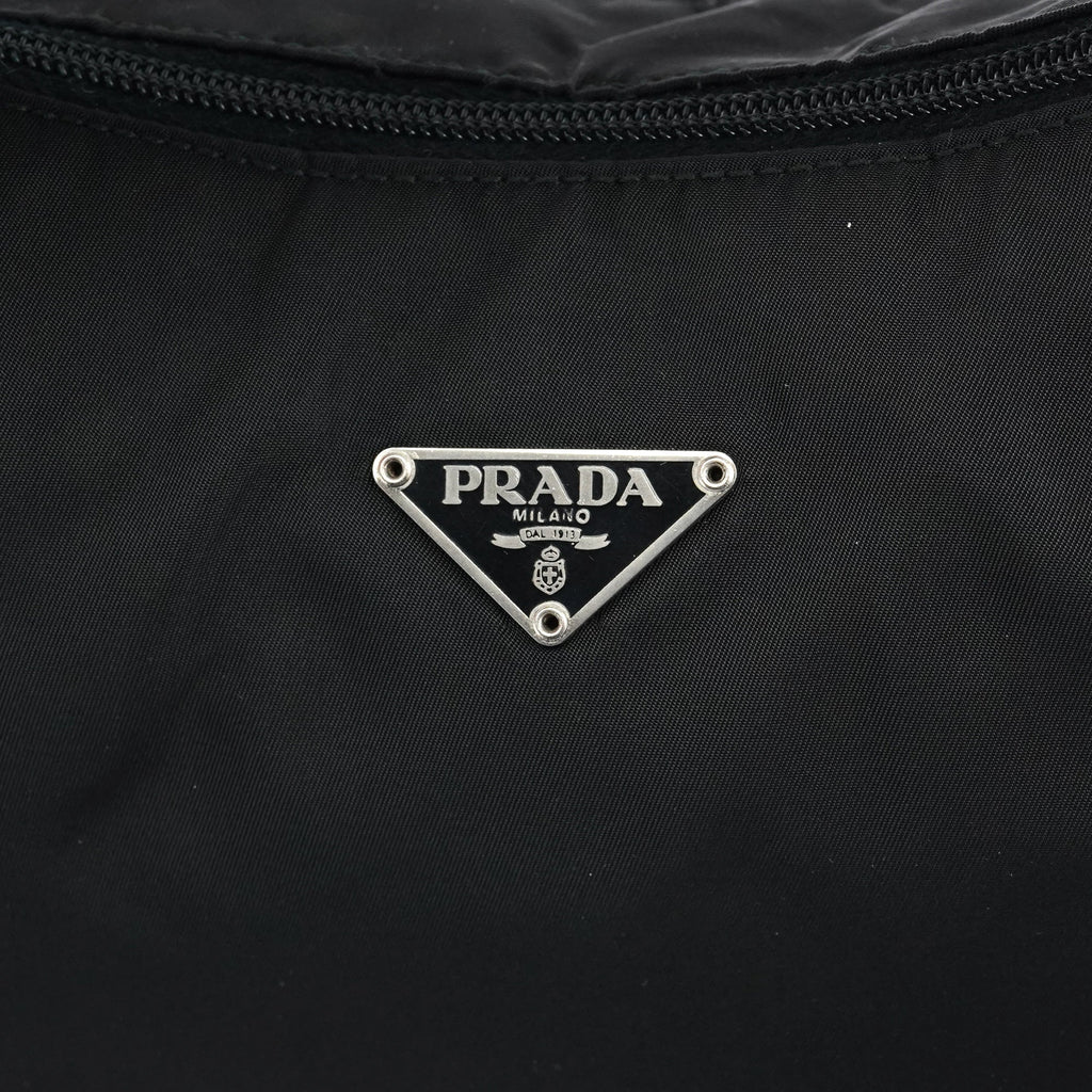 Black Tessuto Nylon Shoulder Bag