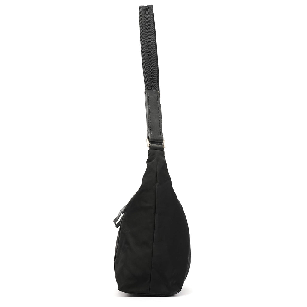 Black Tessuto Nylon Shoulder Bag