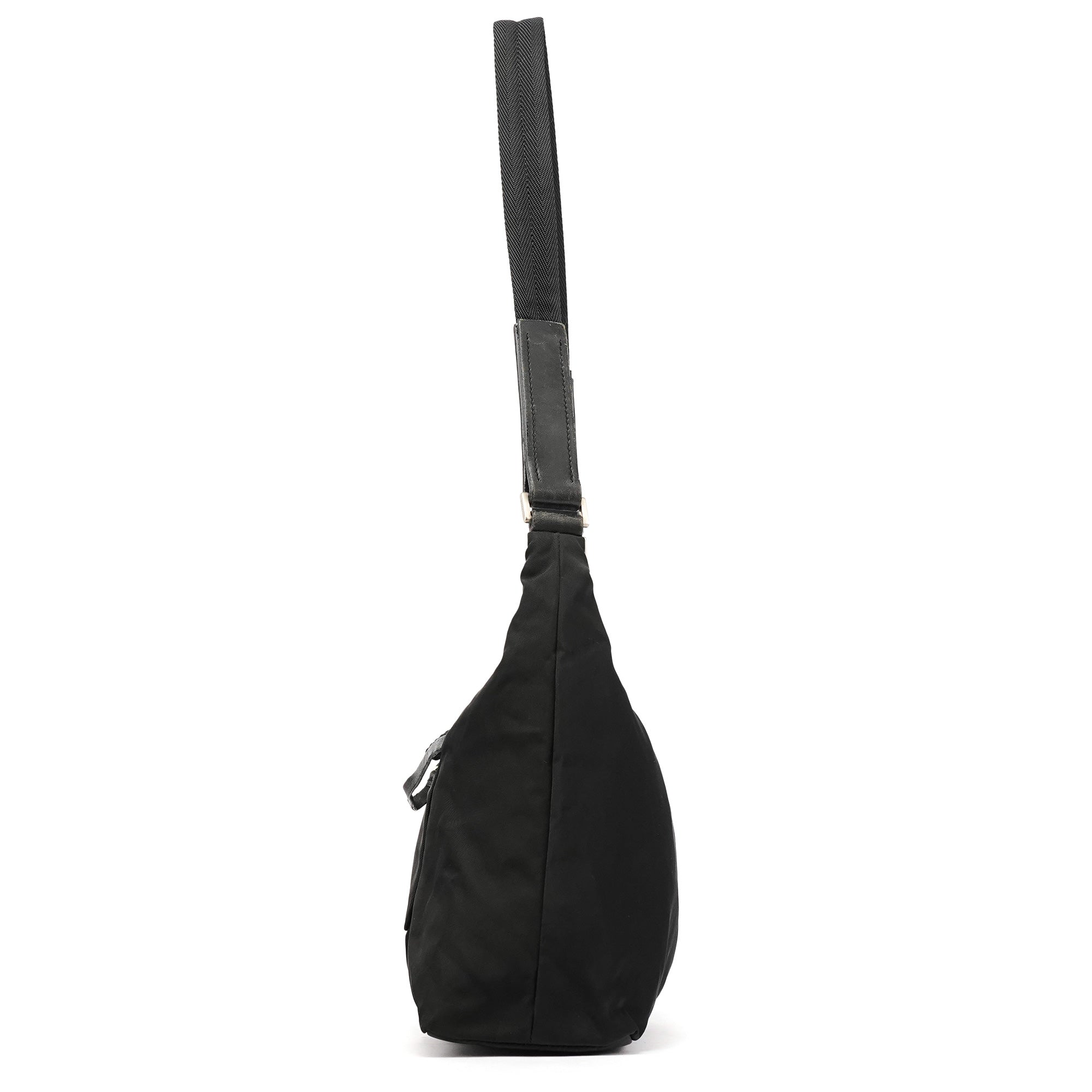 Black Tessuto Nylon Shoulder Bag